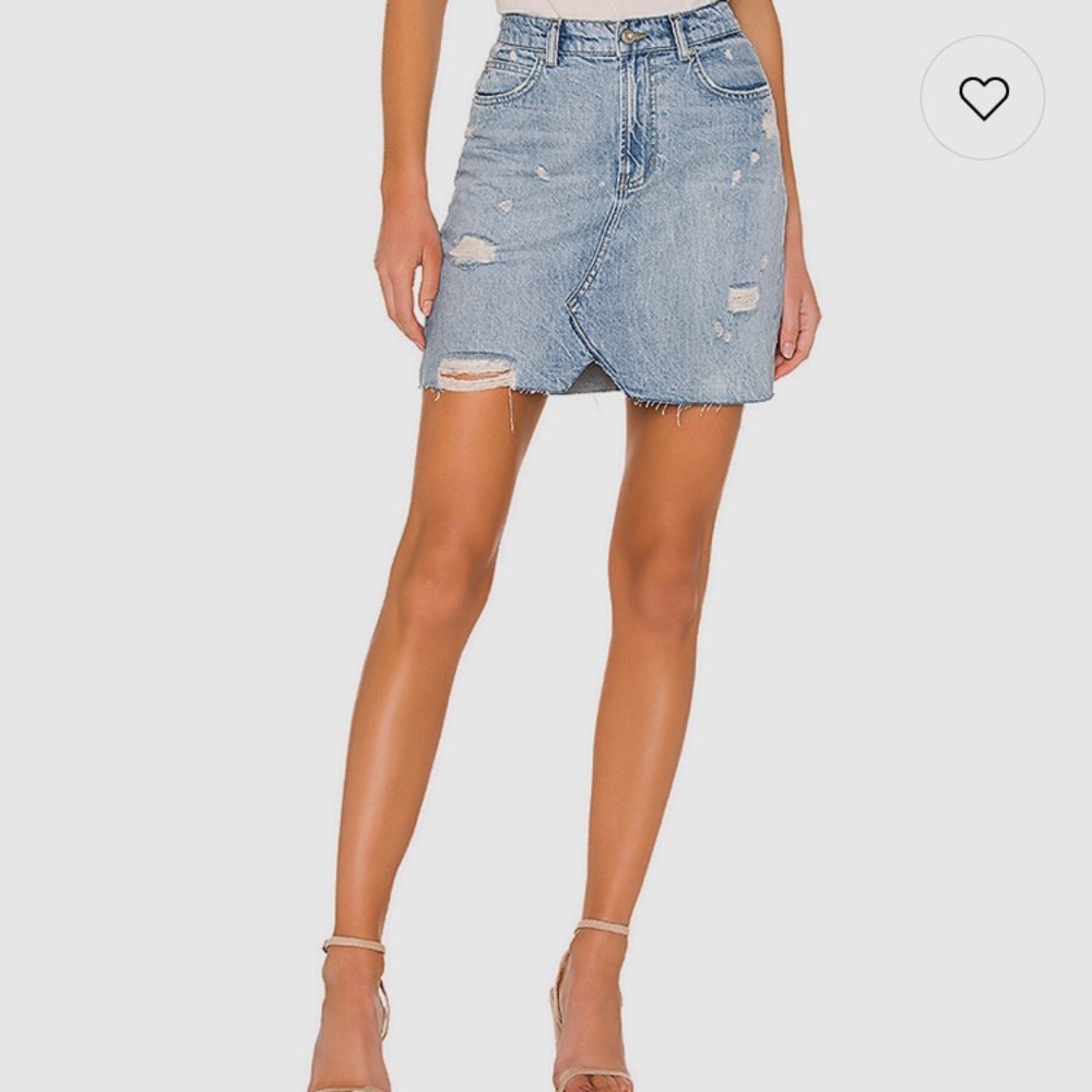 Light Wash Distressed Denim Mini by We The Free